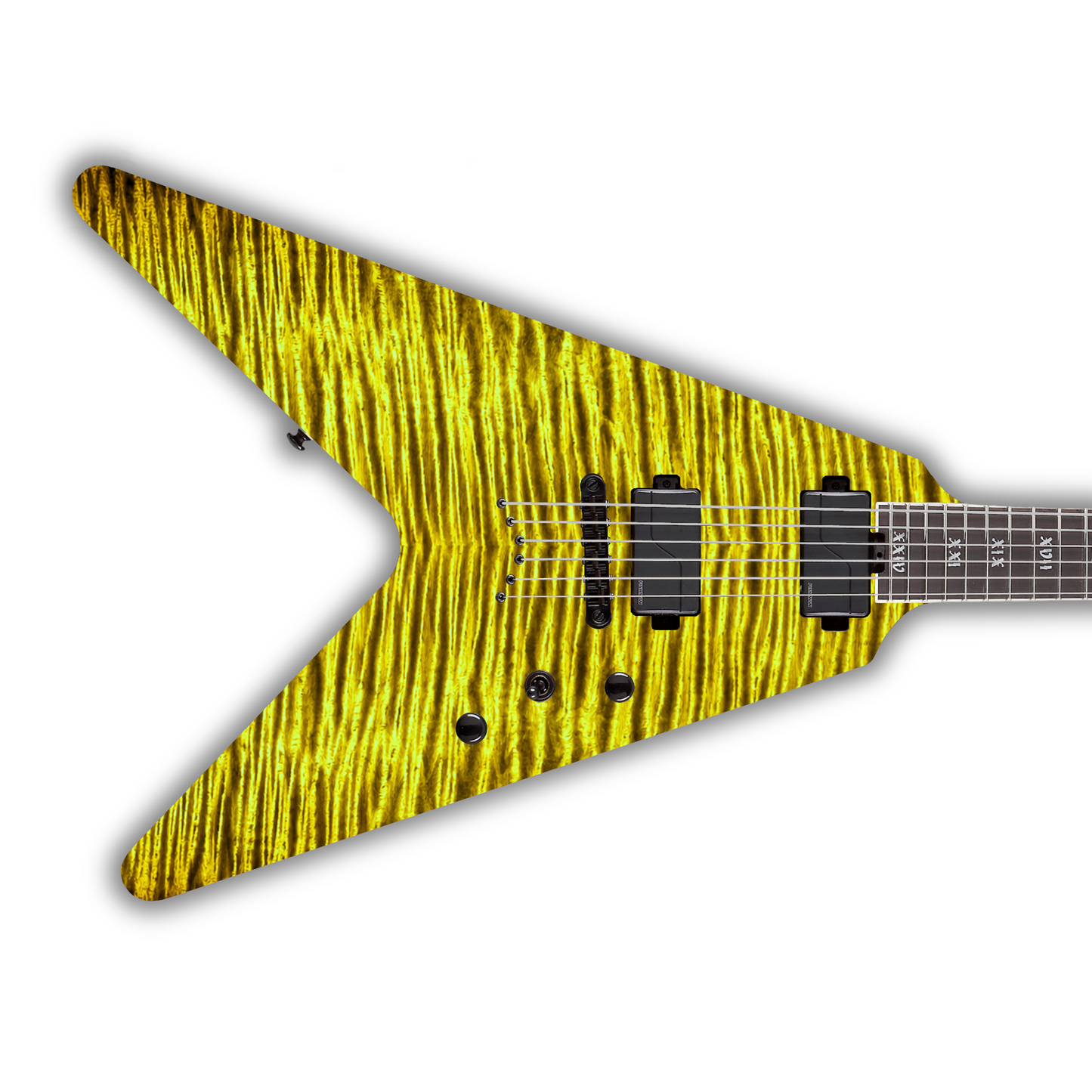 Flame Maple - Yellow - Guitar Vinyl Wrap