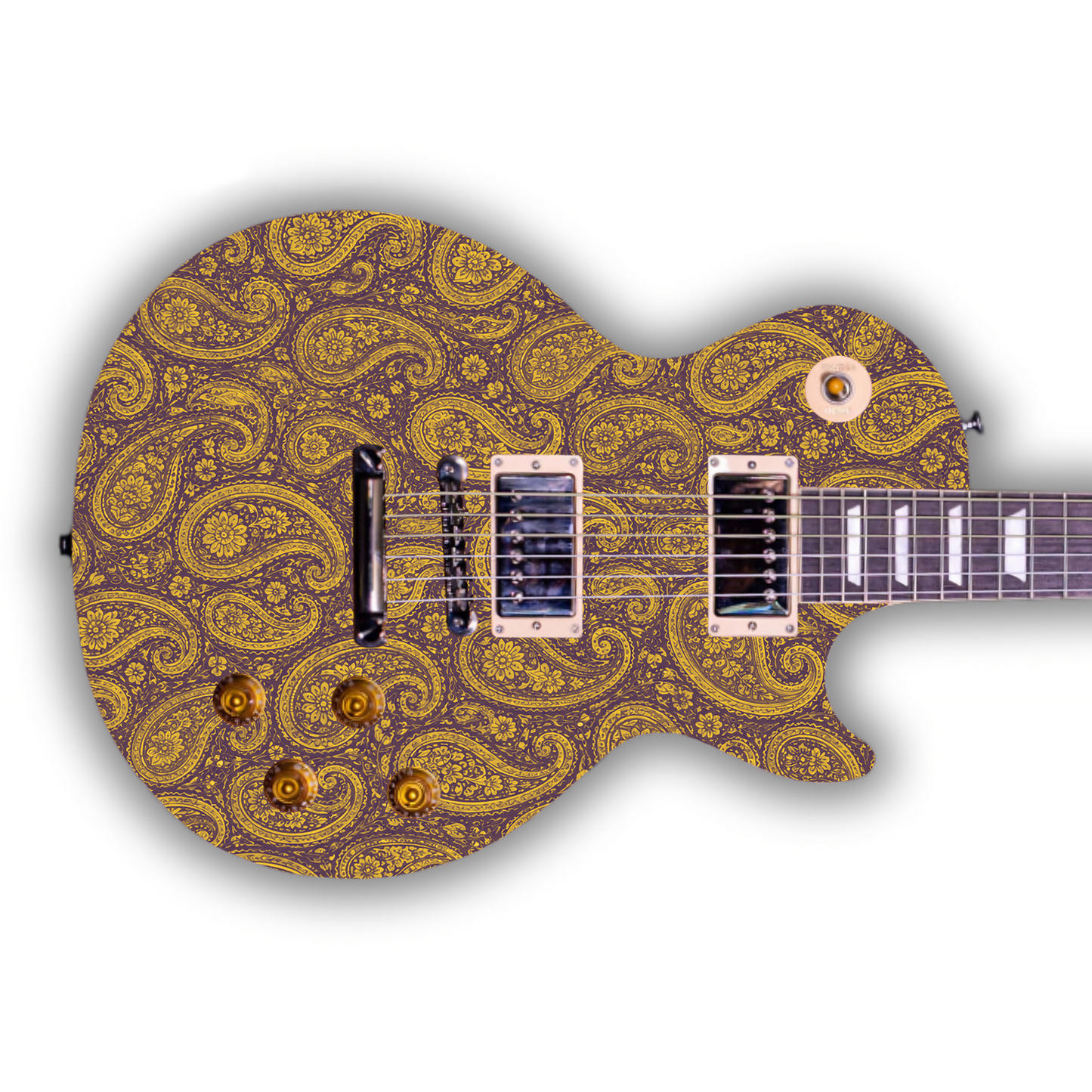 Paisley - Yellow & Purple - Guitar Vinyl Wrap