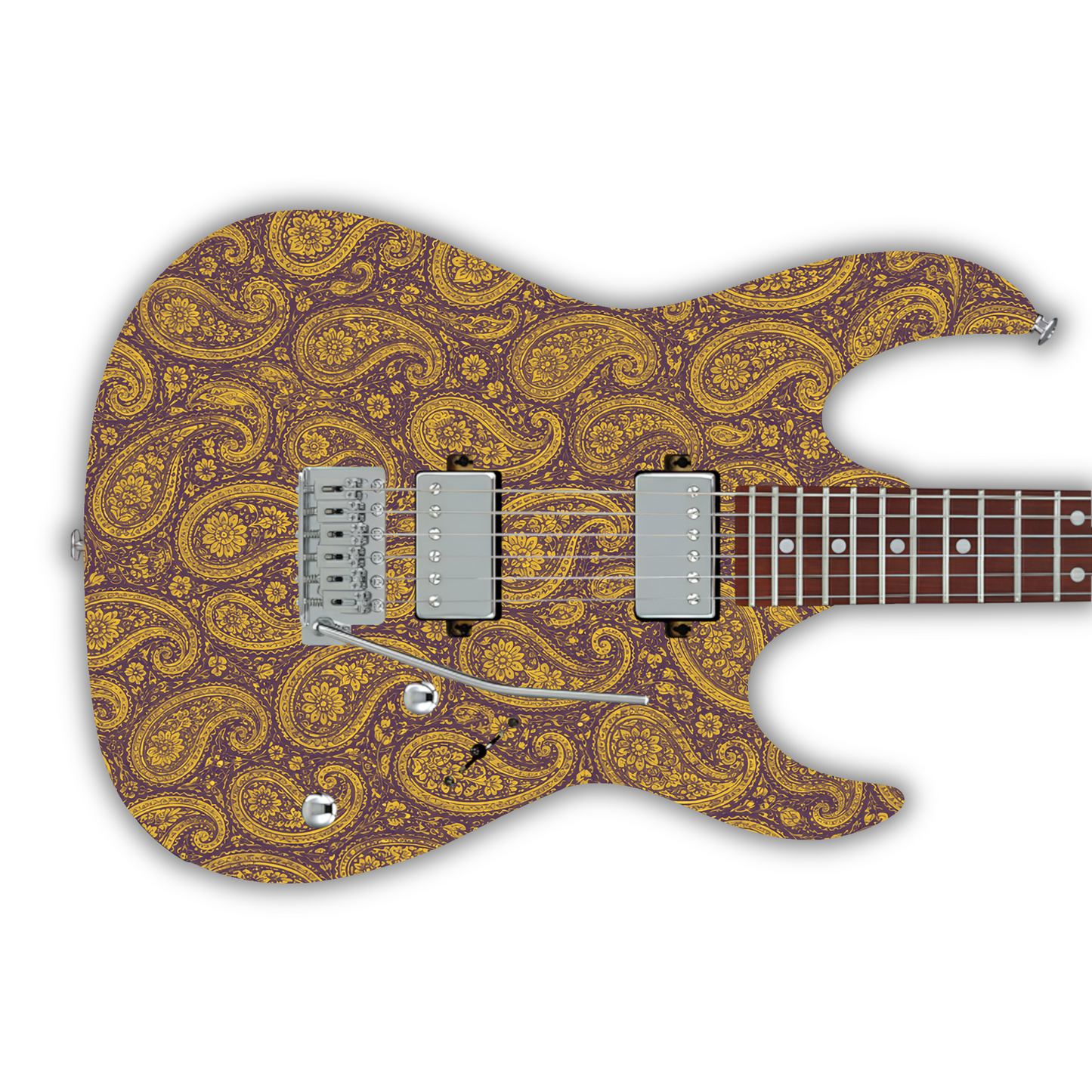 Paisley - Yellow & Purple - Guitar Vinyl Wrap